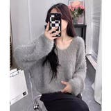 ラメシャギーニットトップス Vネック秋冬 | SUNSHINE CLOSET | 詳細画像11 