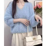 ラメシャギーニットトップス Vネック秋冬 | SUNSHINE CLOSET | 詳細画像17 