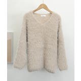 ラメシャギーニットトップス Vネック秋冬 | SUNSHINE CLOSET | 詳細画像26 