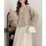 ラメシャギーニットトップス Vネック秋冬 | SUNSHINE CLOSET | 詳細画像9 