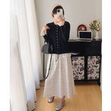レース切り替えニットカーディガン長袖秋冬 | SUNSHINE CLOSET | 詳細画像7