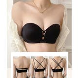 谷間見せノンワイヤーブラ 肩紐付2way シンプル無地 | SUNSHINE CLOSET | 詳細画像10 
