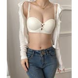 谷間見せノンワイヤーブラ 肩紐付2way シンプル無地 | SUNSHINE CLOSET | 詳細画像12 