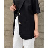 ゆったり リネンサマージャケット体型カバー 薄手ジャケット着やせ | SUNSHINE CLOSET | 詳細画像10 
