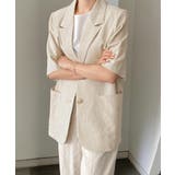 ゆったり リネンサマージャケット体型カバー 薄手ジャケット着やせ | SUNSHINE CLOSET | 詳細画像4 