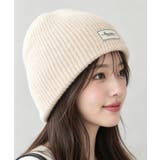 おしゃれ リブニットビーニー ワンポイント秋冬帽子 | SUNSHINE CLOSET | 詳細画像1 