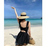 ギャザーモノキニワンピース水着 体型カバースイムドレス バックシャン | SUNSHINE CLOSET | 詳細画像13 