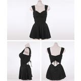 ギャザーモノキニワンピース水着 体型カバースイムドレス バックシャン | SUNSHINE CLOSET | 詳細画像17 