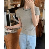 レディース クルーネックサマーニット 韓国風コンパクトニット | SUNSHINE CLOSET | 詳細画像13 