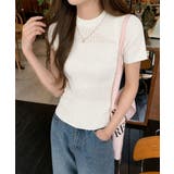 レディース クルーネックサマーニット 韓国風コンパクトニット | SUNSHINE CLOSET | 詳細画像3 