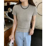 レディース クルーネックサマーニット 韓国風コンパクトニット | SUNSHINE CLOSET | 詳細画像7 