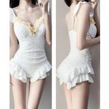 レディース水着体型カバー フェミニン 露出控えめ水着一体型ショートパンツ付き | SUNSHINE CLOSET | 詳細画像16 