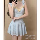 レディース水着体型カバー フェミニン 露出控えめ水着一体型ショートパンツ付き | SUNSHINE CLOSET | 詳細画像7 
