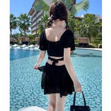 盛れる水着 クロストップス インナーパンツ付きスカート | SUNSHINE CLOSET | 詳細画像4 