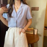 カラー開襟シャツ レディース 韓国風 | ANGELCLOSET | 詳細画像13