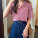 カラー開襟シャツ レディース 韓国風 | ANGELCLOSET | 詳細画像14