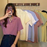カラー開襟シャツ レディース 韓国風 | ANGELCLOSET | 詳細画像6