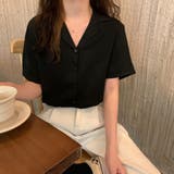 カラー開襟シャツ レディース 韓国風 | ANGELCLOSET | 詳細画像7
