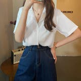 カラー開襟シャツ レディース 韓国風 | ANGELCLOSET | 詳細画像9