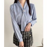 ボウタイ ブラウス レディース Vネック | SUNSHINE CLOSET | 詳細画像13