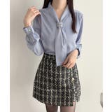 ボウタイ ブラウス レディース Vネック | SUNSHINE CLOSET | 詳細画像16