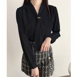 ボウタイ ブラウス レディース Vネック | SUNSHINE CLOSET | 詳細画像4