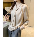 ボウタイ ブラウス レディース Vネック | SUNSHINE CLOSET | 詳細画像8