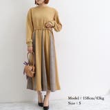 異素材フレアワンピロングワンピース 春 春服 | SUNSHINE CLOSET | 詳細画像11