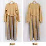 異素材フレアワンピロングワンピース 春 春服 | SUNSHINE CLOSET | 詳細画像3