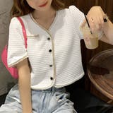 ツイード風半袖ジャケットレディース韓国風 | SUNSHINE CLOSET | 詳細画像1