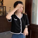 ツイード風半袖ジャケットレディース韓国風 | SUNSHINE CLOSET | 詳細画像7