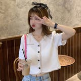 ツイード風半袖ジャケットレディース韓国風 | SUNSHINE CLOSET | 詳細画像8