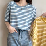 カラーボーダー Tシャツ レディース半袖 | ANGELCLOSET | 詳細画像10