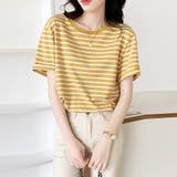 カラーボーダー Tシャツ レディース半袖 | ANGELCLOSET | 詳細画像12
