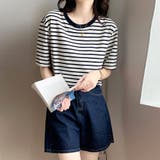 カラーボーダー Tシャツ レディース半袖 | ANGELCLOSET | 詳細画像5