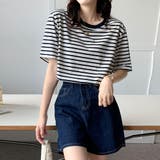 カラーボーダー Tシャツ レディース半袖 | ANGELCLOSET | 詳細画像7