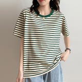 カラーボーダー Tシャツ レディース半袖 | ANGELCLOSET | 詳細画像8