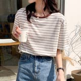 トップス ボーダー柄 tシャツ 半袖 夏 | ANGELCLOSET | 詳細画像5
