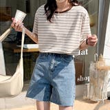 トップス ボーダー柄 tシャツ 半袖 夏 | ANGELCLOSET | 詳細画像7