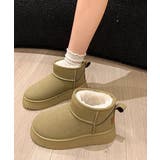 厚底ムートンブーツ 裏起毛ショートブーツ | SUNSHINE CLOSET | 詳細画像13