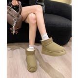 厚底ムートンブーツ 裏起毛ショートブーツ | SUNSHINE CLOSET | 詳細画像17