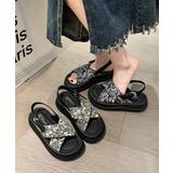 厚底サンダル クロスベルトサンダル 美脚 | SUNSHINE CLOSET | 詳細画像20 