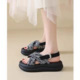 厚底サンダル クロスベルトサンダル 美脚 | SUNSHINE CLOSET | 詳細画像6 