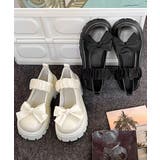 リボン厚底ローファーパンプスラウンドトゥ | ANGELCLOSET | 詳細画像10