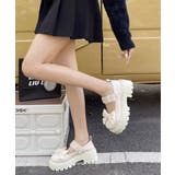 リボン厚底ローファーパンプスラウンドトゥ | ANGELCLOSET | 詳細画像5