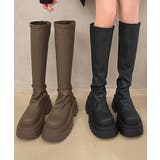 ロングブーツ 厚底ブーツバックジップ美脚 | SUNSHINE CLOSET | 詳細画像14 