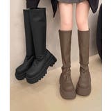 ロングブーツ 厚底ブーツバックジップ美脚 | SUNSHINE CLOSET | 詳細画像15 