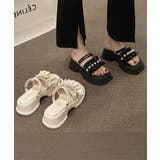 フリルサンダル厚底パールサンダル2way | SUNSHINE CLOSET | 詳細画像10