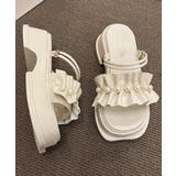 フリルサンダル厚底パールサンダル2way | SUNSHINE CLOSET | 詳細画像17