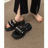 フリルサンダル厚底パールサンダル2way | SUNSHINE CLOSET | 詳細画像2